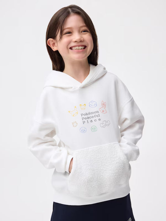 GU Sudadera con capucha POKE PEACE (Color: Amarillo - 140cm)