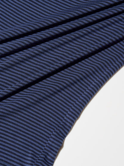 UNIQLO HEATTECH Crew Neck Long T-Shirt / Stripe (L)